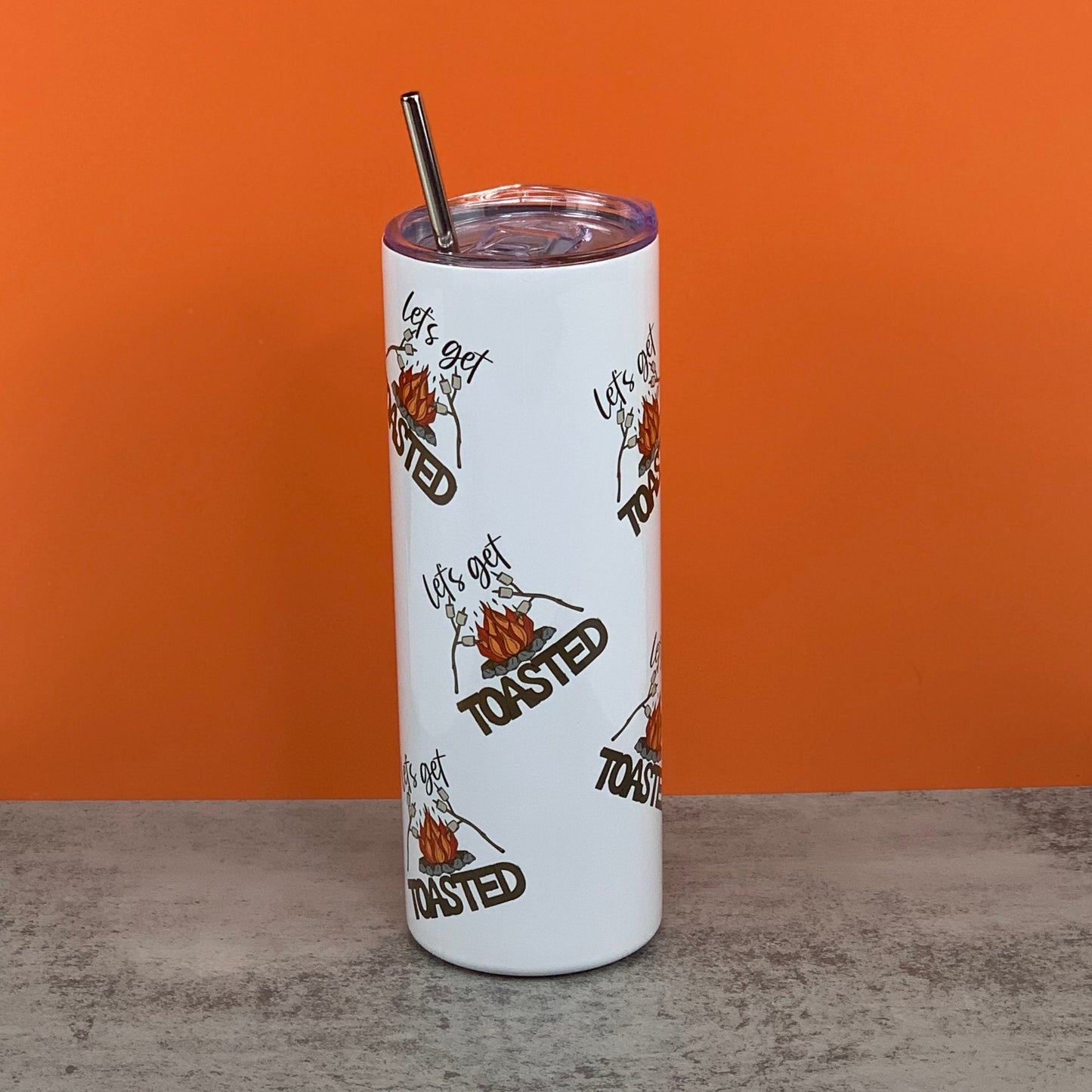 Let's Get Toasted logo tumbler