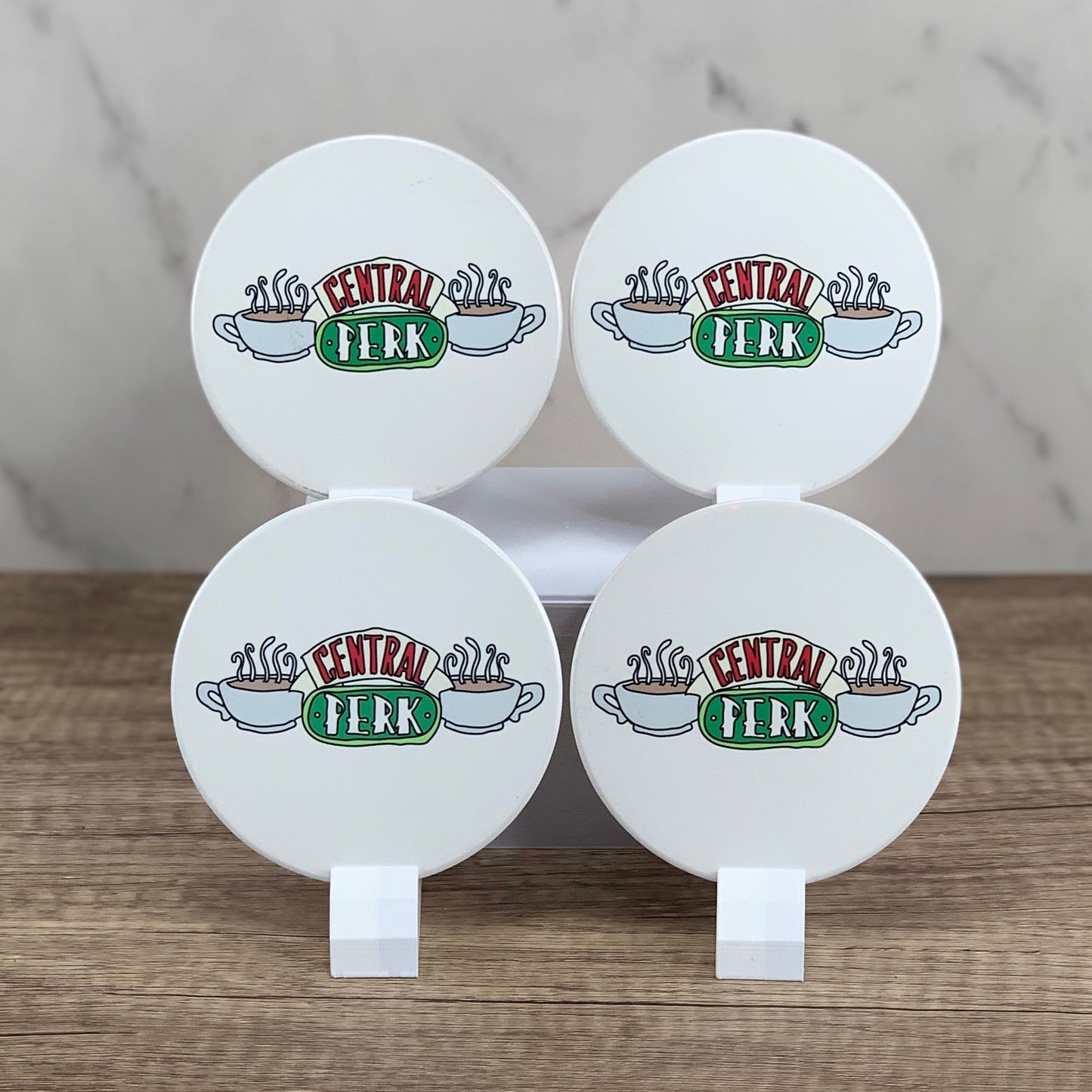 Friends Central Perk logo coaster set