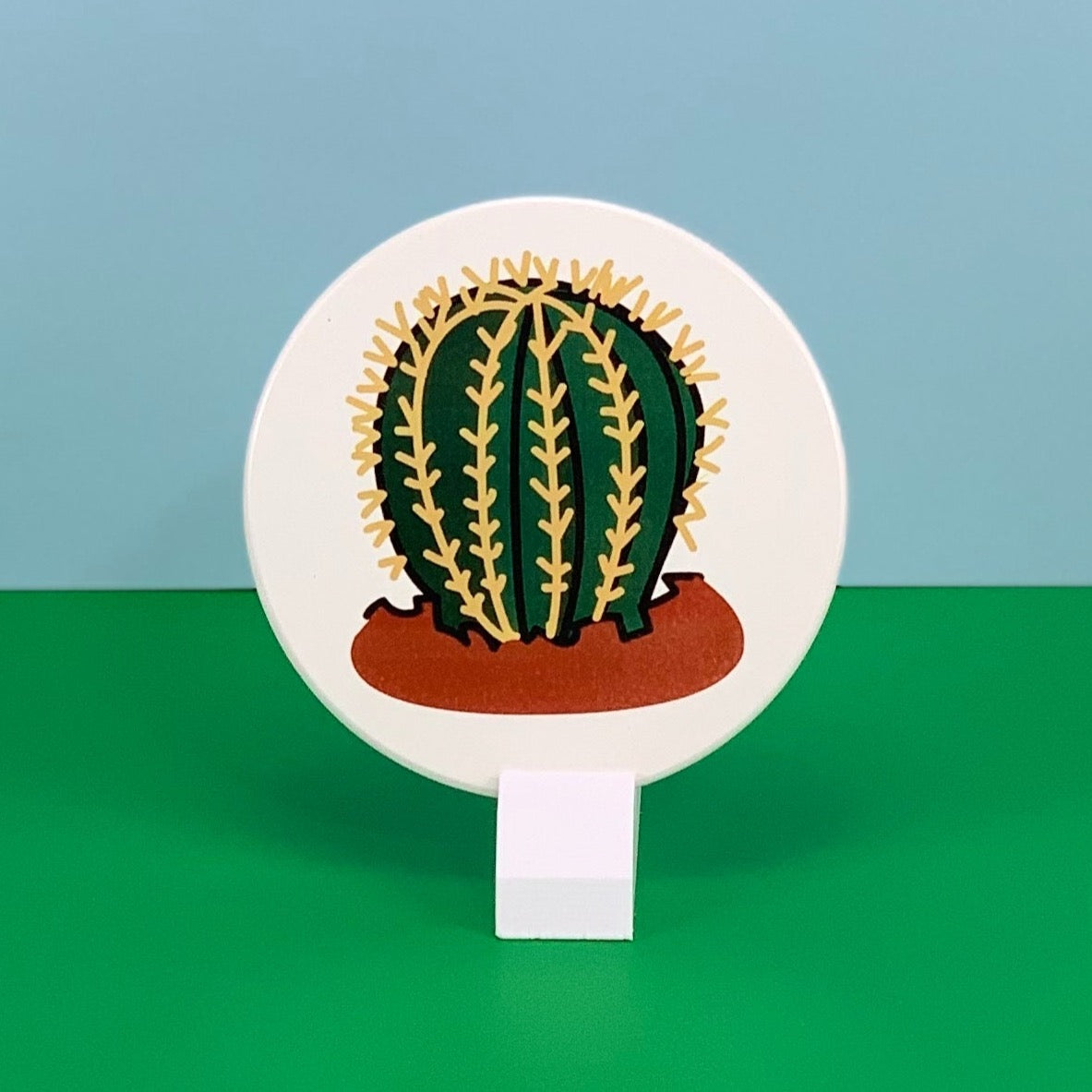 Cactus themed coaster