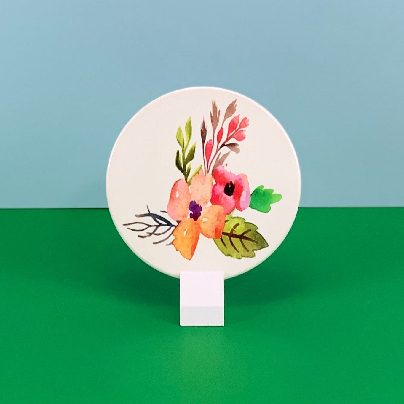 Floral print coaster