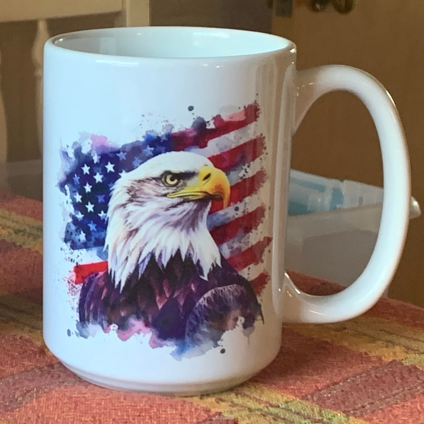 Patriotic Eagle Head Mug