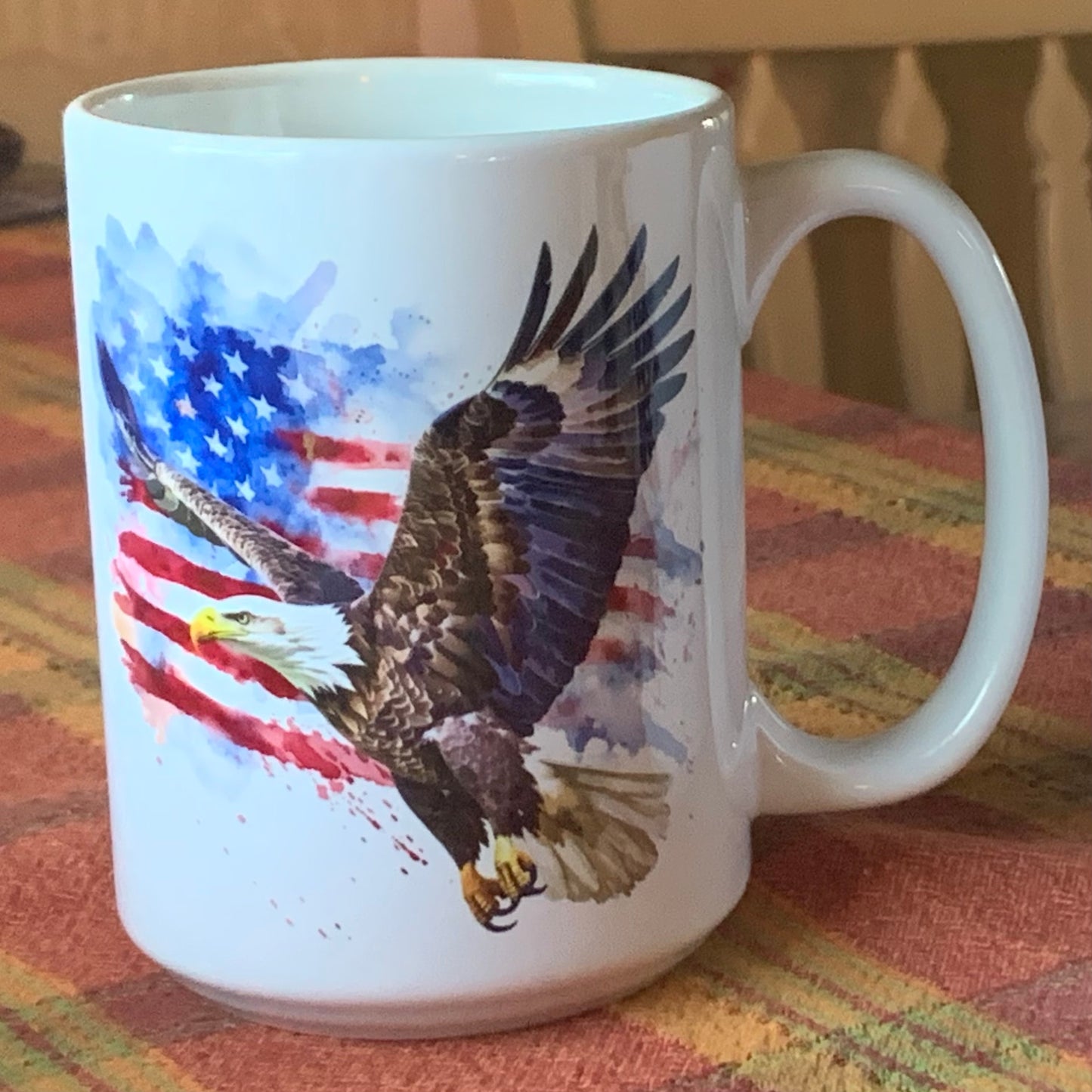 Patriotic Eagle In Flight Mug