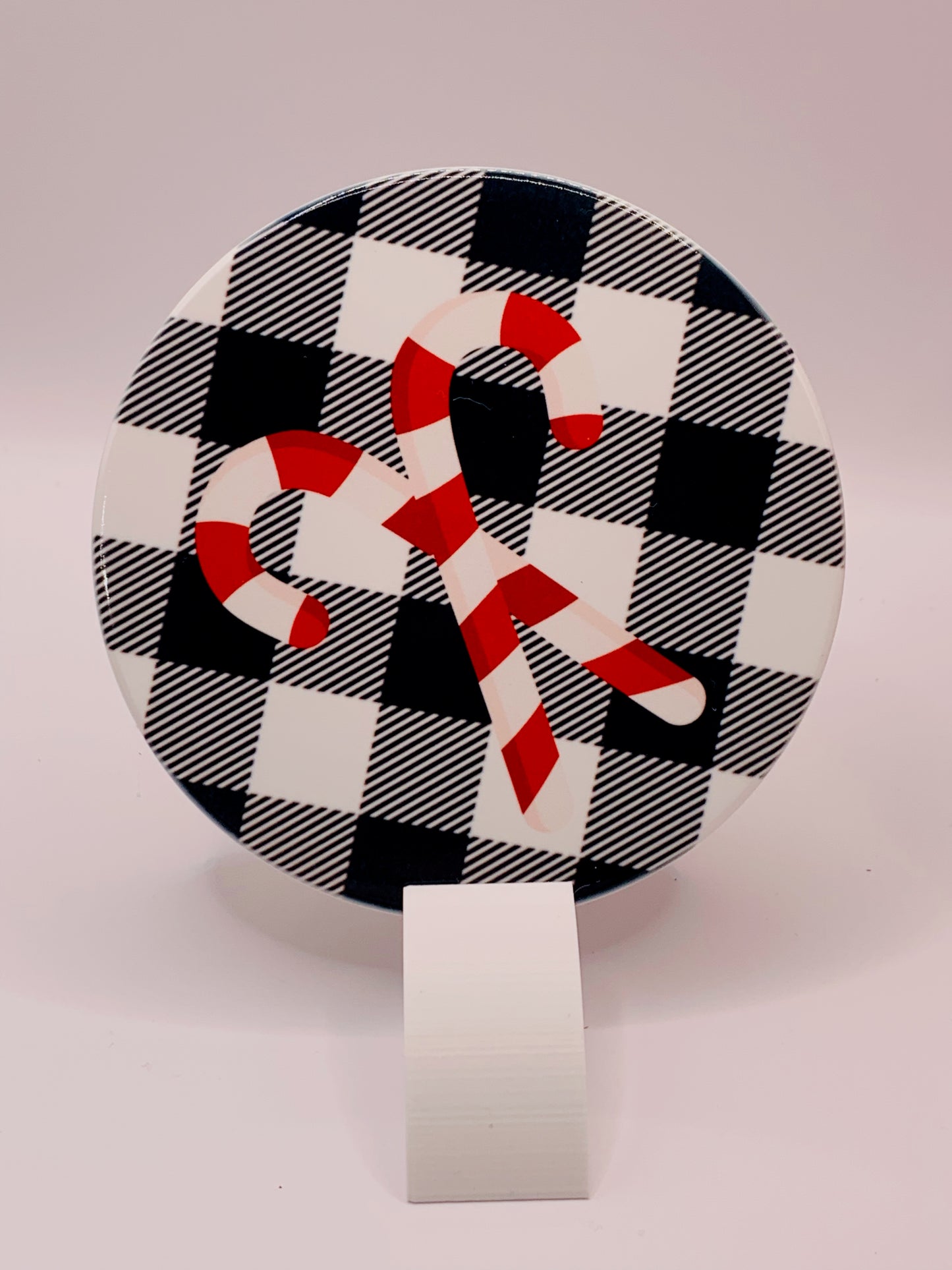 Christmas Plaid Gnome Mug and Coaster Set