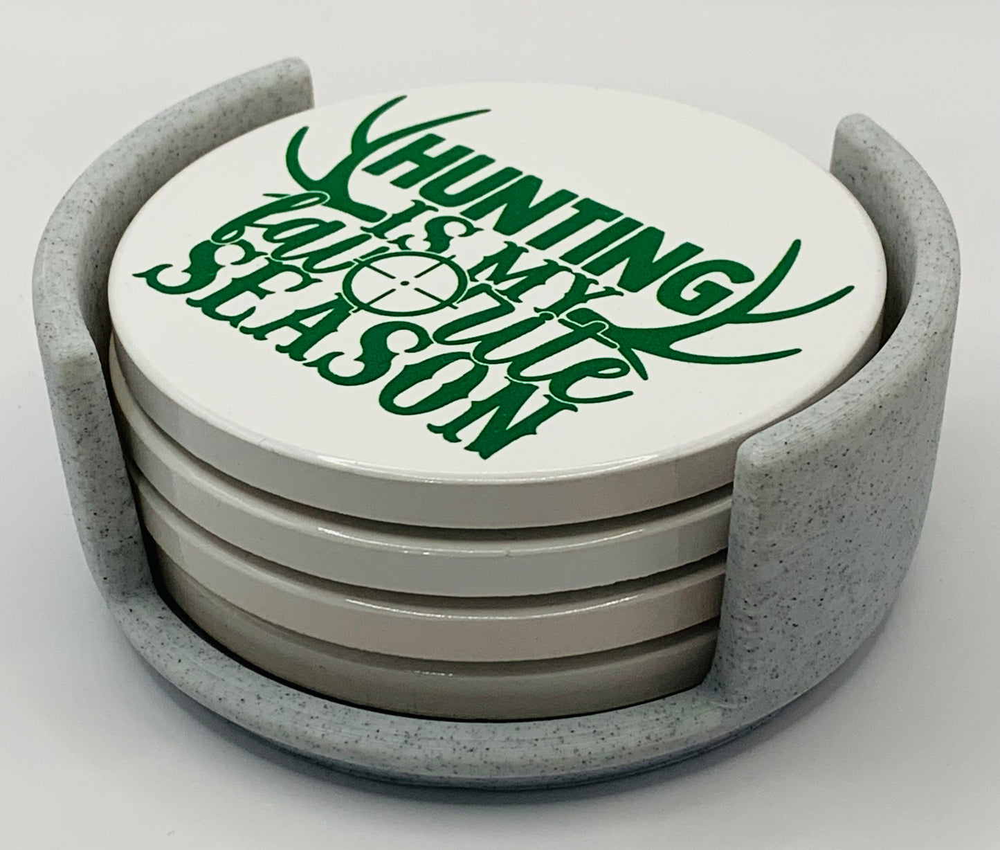 green hunting season stone holder