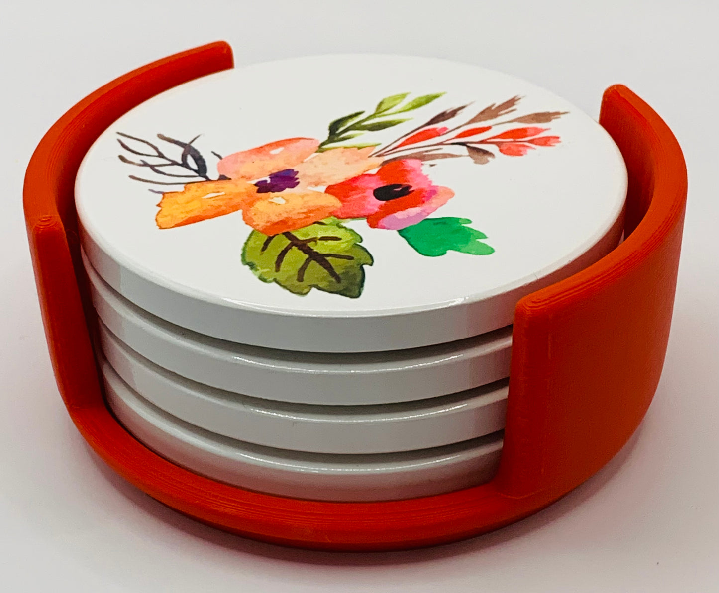 floral red holder