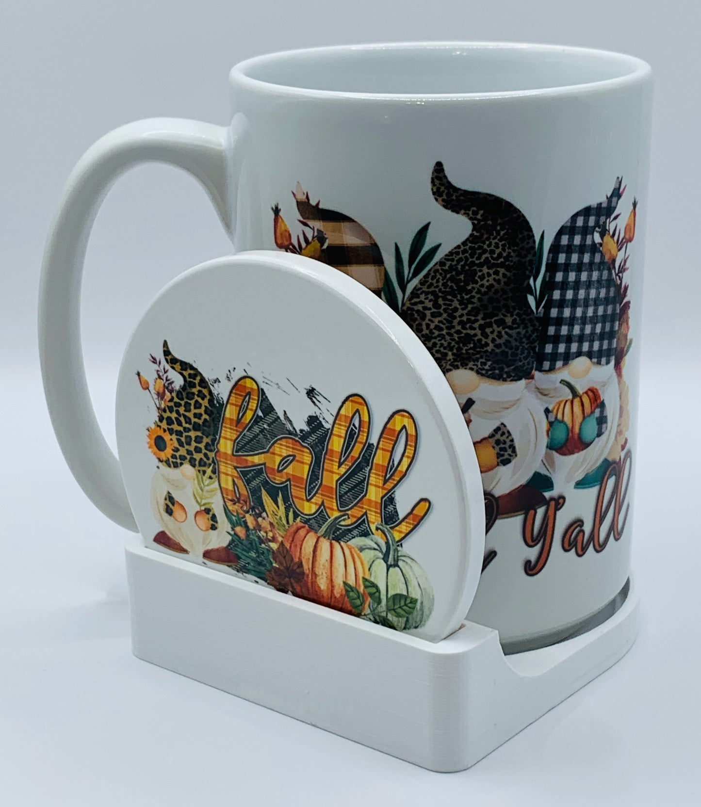 Gnome It's Fall Y'all mug set