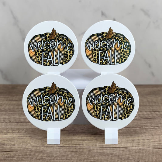 Welcome Fall themed coaster set