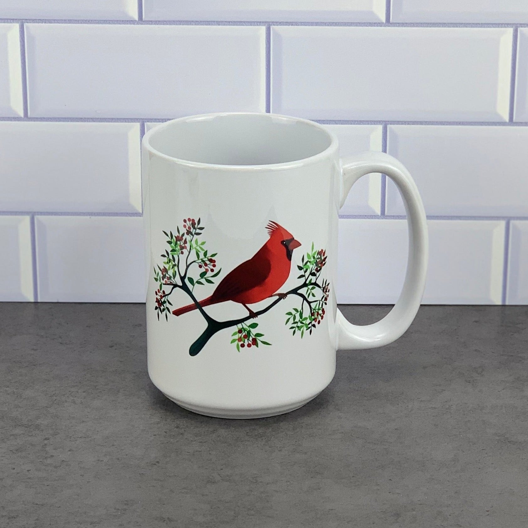 Red cardinal mug