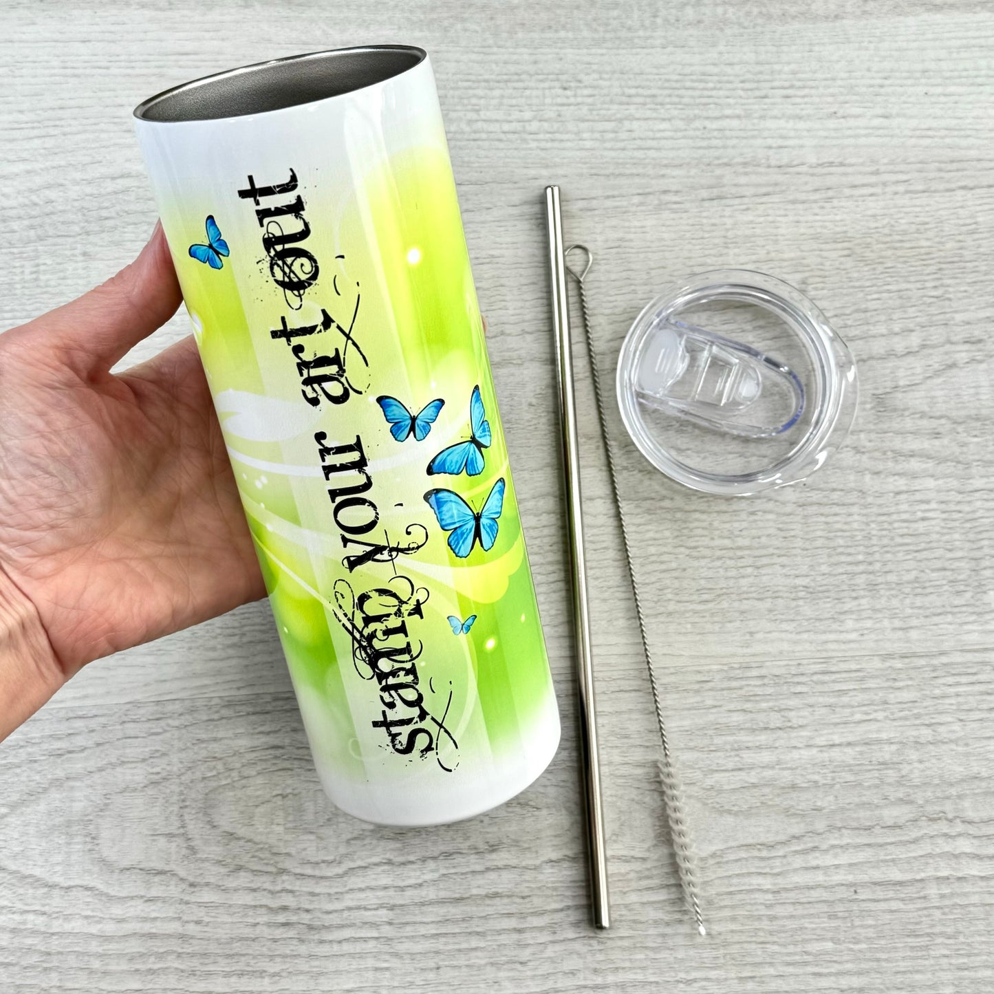 Stamp Your Art Out 20 oz. Skinny Tumbler by Rachel Tessman