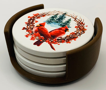 cardinal berry tree brown holder