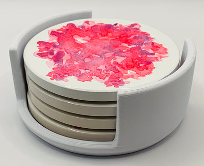 red and pink blush white holder