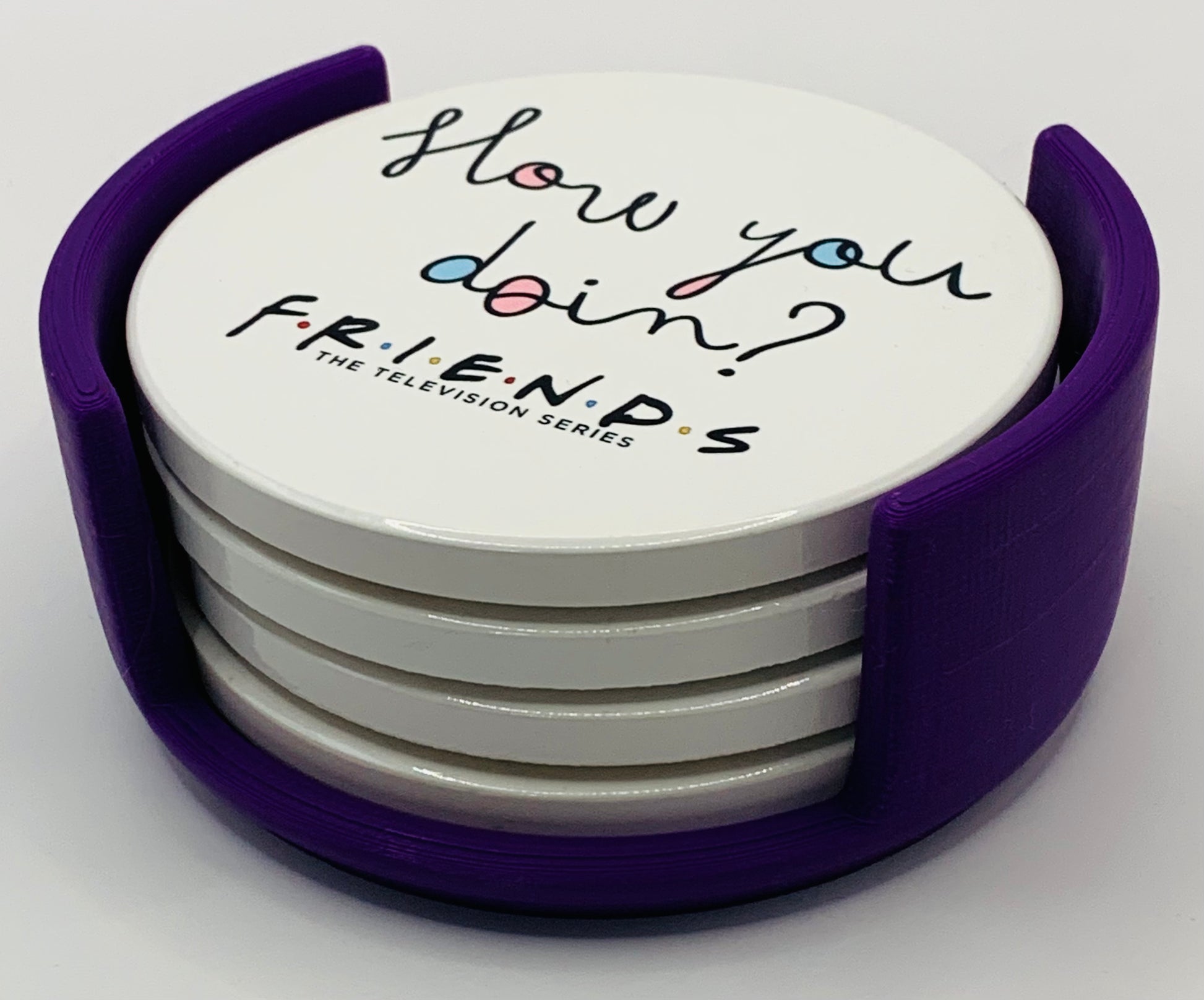 friends phrases purple holder