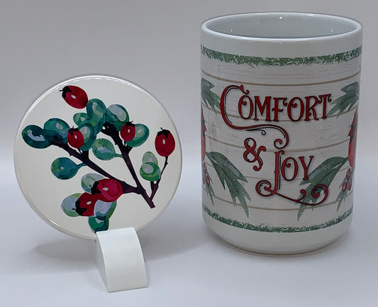 Comfort&Joy mug/coaster set