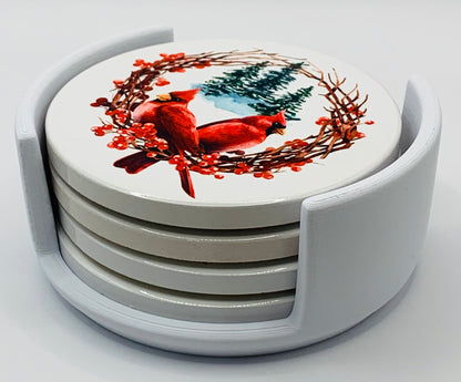 cardinal berry tree white holder