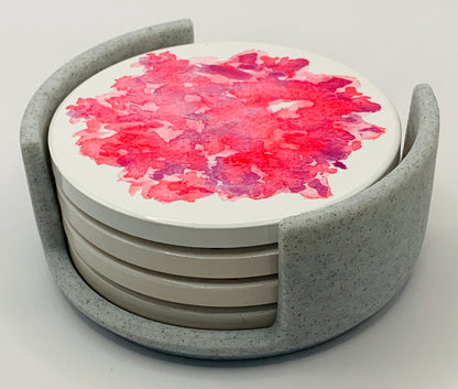 red and pink blush stone holder