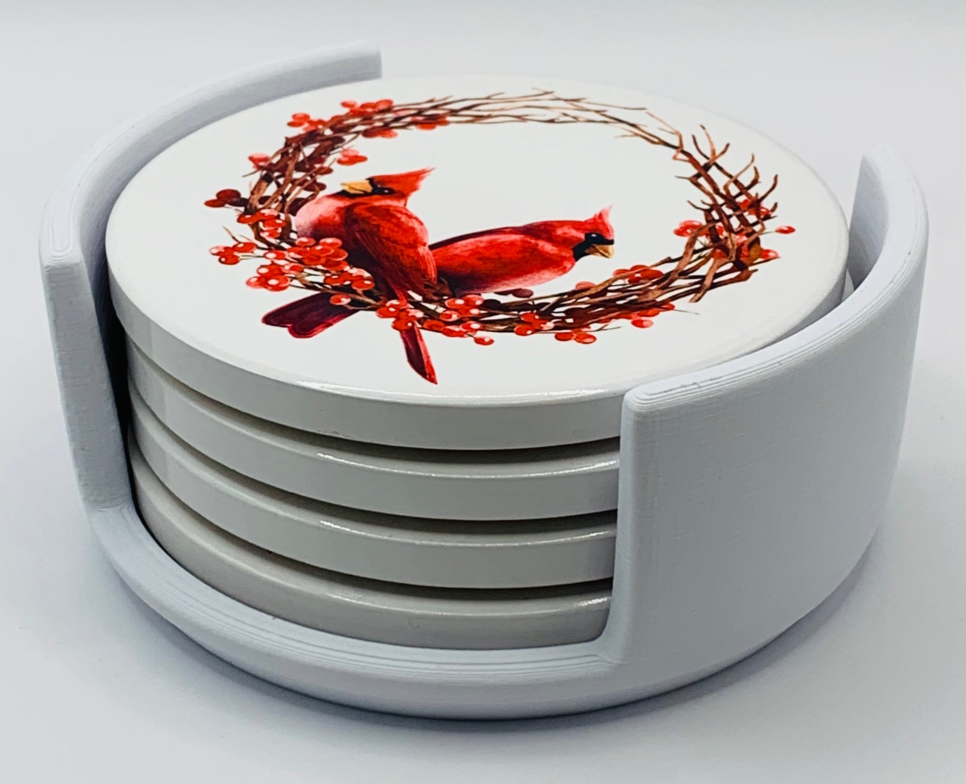 cardinal berry white holder