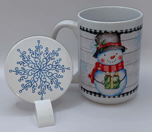 Snowman mug/coaster set