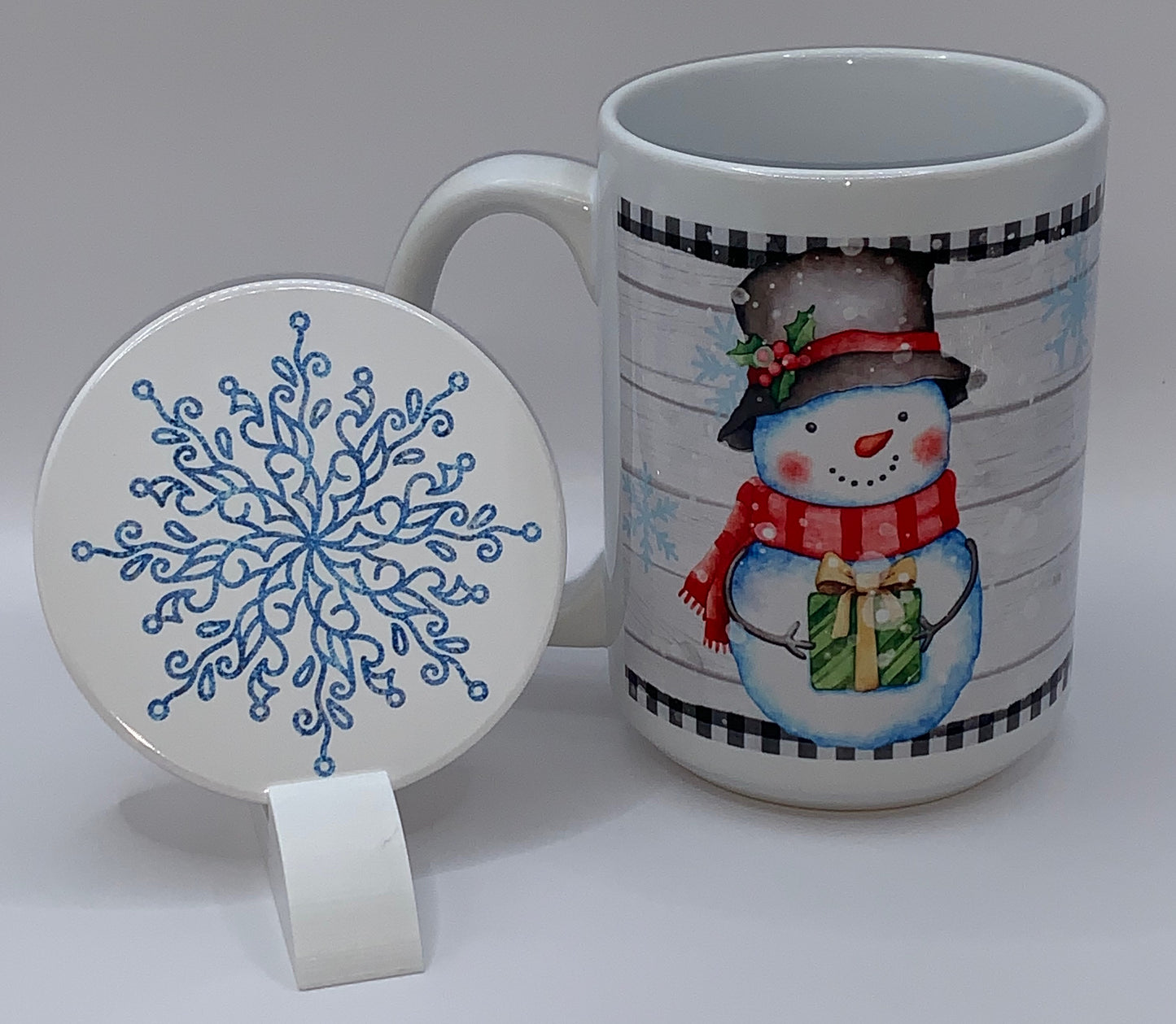 Snowman mug/coaster set